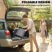 Outsunny Folding Garden Chairs Set of 4, Foldable Garden Dining Chairs with High Back, Armrests, Texteline Seat, Light Grey(m-5)