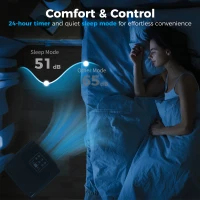 HOMCOM Air Conditioning Unit 10000 BTU, 4-in-1 Portable Air Conditioner with Remote Control, LED Display, 2 Speeds, Black(m-8)