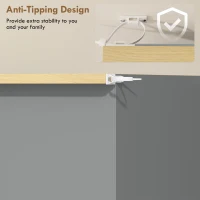 HOMCOM Slim Shoe Cabinet, Narrow Shoe Cupboard with 3 Flip Drawers, Adjustable Shelves for 18 Pairs of Shoes, Light Grey(m-8)