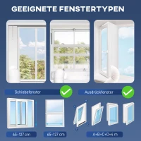 HOMCOM 3-in-1 Klimaanlage, Ventilator mit LED-Anzeige, waschbarer Filter, Timer, Weiß(m-7)