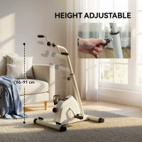 SPORTNOW Seated Pedal Exerciser with Dual Massage and Adjustable Height(m-5)