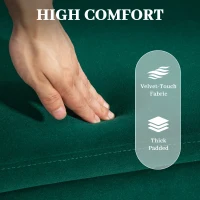 HOMCOM Pufa z pojemnikiem, metal, drewno, pianka, zielona(m-5)