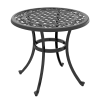Outsunny Stół Ogrodowy Loungetisch Balkontisch w stylu vintage, 60 x 60 x 53 cm, Czarny