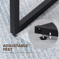 HOMCOM Nesting Side Tables Set of 3, C-Shaped Snack Side Tables with Steel Frame for Sofa Couch and Bed, Rustic Brown(m-6)