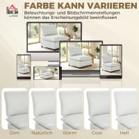 HOMCOM Fauteuil d'appoint, fauteuil moderne en Leathaire à assise large et profonde, rembourrage épais, montage facile, gris(m-4)