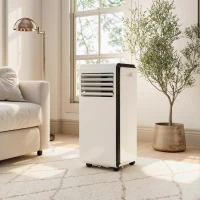 HOMCOM Portable Air Conditioner 7000 BTU, 4-in-1 Air Conditioning Unit with Cooling, Dehumidifier, Fan, Sleep Mode, White(m-2)