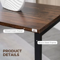 HOMCOM Nesting Side Tables Set of 3, C-Shaped Snack Side Tables with Steel Frame for Sofa Couch and Bed, Rustic Brown(m-7)