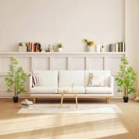 Outsunny Artificial Ficus Tree, with Weighted Plant Pot - Green(m-9)