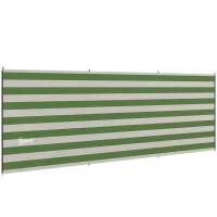 Outsunny 4 Pole Camping Windbreaks, Beach Wind Shield Shelter with Carry Bag and Steel Poles, 540cm x 150cm, Army Green(m-11)