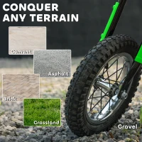 AIYAPLAY Kids Electric Motorbike, 24V Ride On Motorcycle with 3 Speeds and Rear Suspension, Dirt Bike for 8-12 Years Old, Green(m-8)