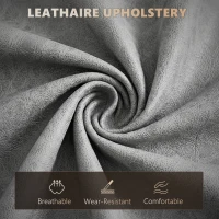 Vinsetto 6 Point Vibrating Massage Office Chair with Heat, Breathable Faux Leather Office Chair with High Back, Height Adjustable Grey(m-7)