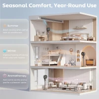 HOMCOM 20 dB Silent Standing Fan, 41" Pedestal Fan with Remote, 85° Oscillating, 8 Speeds, Adjustable Height, 12H Timer(m-7)