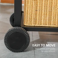 Outsunny Grill węglowy Grill BBQ-Grill, włącznie z termometrem, otwieraczem do butelek, 120 x 64 x 114 cm, czarny(m-8)