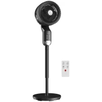 HOMCOM 20 dB Silent Standing Fan, 41" Pedestal Fan with Remote, 85° Oscillating, 8 Speeds, Adjustable Height, 12H Timer(m-10)