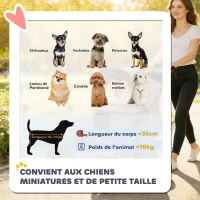 PawHut Poussette pour Chien 4 Roues, Chariot Pliable avec Auvent Réglable, Panier de Rangement, 77x44x102cm, Café(m-4)