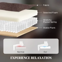 HOMCOM Fotel masujący, 8 punktów wibracyjnych, 5 trybów, ogrzewanie lędźwiowe, regulowany, obrotowy, tapicerowany fotel, brązowy(m-7)