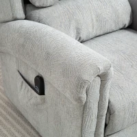 HOMCOM Velvet-Feel 150° Electric Riser Recliner Chair - Grey(m-11)