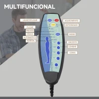 Vinsetto Cadeira de Escritório com 6 Pontos de Massagem Giratória Encosto Reclinável 135º Função de Aquecimento 62x67x113-120 cm Cinza(m-10)