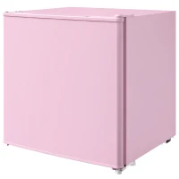 HOMCOM Congelador de sobremesa con 35 litros de capacidad, pequeño congelador con puerta reversible, Rosa(m-7)