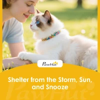 PawHut Cat Tent, 3-Tier Portable Pet Tent for Indoor Outdoor, Cat House with Multi-Door, Carry Bag, Breathable Mesh(m-9)