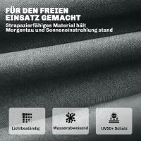 Outsunny Palettenkissen Abnehmbar Sitzkissen mit Befestigungsbändern Palettenpolster für die meisten Liegen 198x65x13cm Dunkelgrau(m-6)