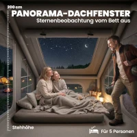 Outsunny Aufblasbares Zelt 5-8 Personen Schneller Aufbau 5000 mm Wasserdicht & Winddicht mit Luftpumpe Kaminöffnung Dachfenster(m-6)