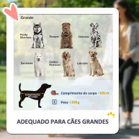 PawHut Carrinho Dobrável para Cães com Janelas de Malha Almofadado Lavável Correias de Segurança 124x67x100 cm Cinzento Escuro(m-4)