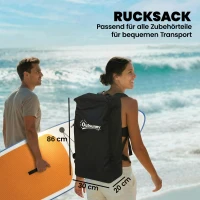 Outsunny Stand Up Paddling Board Set Aufblasbar 305cm SUP Board mit Aluminium-Paddel abnehmbarer Finne Fußschlaufe(m-7)