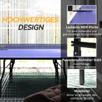 SPORTNOW Tischtennisplatte klappbar Standard Tischtennistisch inklusive Tischtennisnetz 3 Bälle 12mm Tischplatte(m-7)