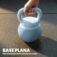 SPORTNOW Kettlebell 6 kg com Areia Metálica e Pega Antideslizante para Treino 27x20x20 cm Azul Claro(m-6)