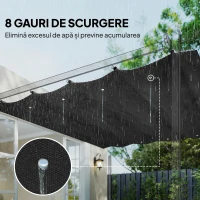 Outsunny Acoperis Retractabil Pergola UV30+ Gri Inchis(m-6)