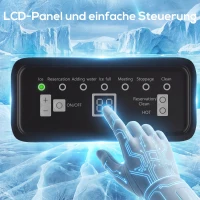 HOMCOM Gewerbliche Eismaschine, 36 kg/24 Std., Edelstahl, Unterbau oder freistehend, Silber(m-5)