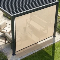 Outsunny Sun Shade Sail UV Protection Canopy with Stainless Steel Eyelets for Patio Garden 3 x 3.6 m Beige(m-8)