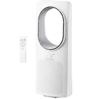 HOMCOM Bladeless Tower Fan for Bedroom, 36dB Standing Cooling Fan with Oscillating, 3 Speeds, 3 Modes, 15H Timer, White(m-11)