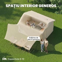 Outsunny Corturi Gonflabile Impermeabile pentru Glamping cu Orificiu pentru Sobă pentru 6-8 Persoane(m-6)