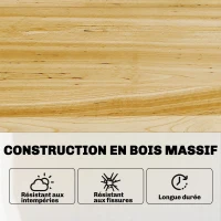 Outsunny Carré Potager sur Pieds avec Serre en Bois avec Couvercle Relevable, Étagère de Rangement, 80x45x108,5cm, Naturel(m-9)