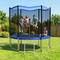 SPORTNOW Trampolin 305 cm mit Schutznetz und Leiter für den Außenbereich.(m-2)