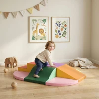 HOMCOM 6 blocs de construction en mousse XXL pour enfants - normes EN71-1-2-3 - mousse EPE Revêtement synthétique(m-2)