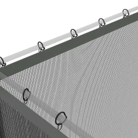 Outsunny 352 x 207cm Universal Replacement Mesh Sidewall Netting for Patio Gazebos and Canopy Tents, (Sidewall Only) Dark Grey(m-6)