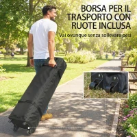 Outsunny Gazebo Pop Up Pieghevole con Pareti Laterali e Finestre, 2.9x4.3 m, in Metallo e Tessuto Oxford, Marrone Sabbia(m-10)