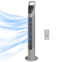 HOMCOM Tower Fan Oscillating 3 Speeds 3 Winds 40W w/ RC Timer Quiet - Grey(m-11)