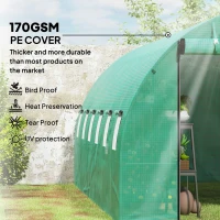 Szklarnia 6x3x2 m, folia, 12 okien, drzwi rolowane(m-4)