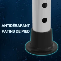 HOMCOM Tabouret de douche pour personnes âgées et handicapées avec hauteur réglable, patins antidérapants, noir(m-6)