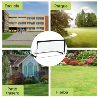HOMCOM Porterías de Fútbol Plegables para Niños y Adultos con Bolsa de Transporte para Exterior Jardín Entrenamiento Negro(m-15)