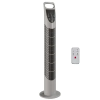HOMCOM Tower Fan Oscillating 3 Speeds 3 Winds 40W w/ RC Timer Quiet - Grey(m-10)