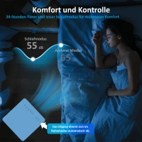 HOMCOM Tragbares Klimagerät 7000 BTU, 4-in-1 Klimaanlage mit Kühlung, Entfeuchter, Ventilator, Schlafmodus(m-7)