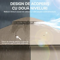 Outsunny pavilion metalic(m-4)