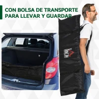 HOMCOM Porterías de Fútbol Plegables para Niños y Adultos con Bolsa de Transporte para Exterior Jardín Entrenamiento Negro(m-14)
