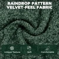 HOMCOM Modern Wingback Accent Chair, Velvet Armchair with Four-Star Base, S-Springs, Swivel, Dark Green(m-6)