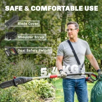 Outsunny 18V 8" Cordless Pole Chainsaw, 1.94m/2.56m Electric Chainsaw with 2 x 4.0Ah Batteries, Charger, Auto Lubrication(m-9)